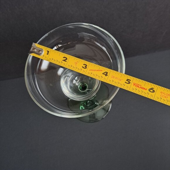 Siesta Margarita Glass 7" Green Cactus Stem Sleeping Man Mexican Style 4.5" Wide - Picture 6 of 12